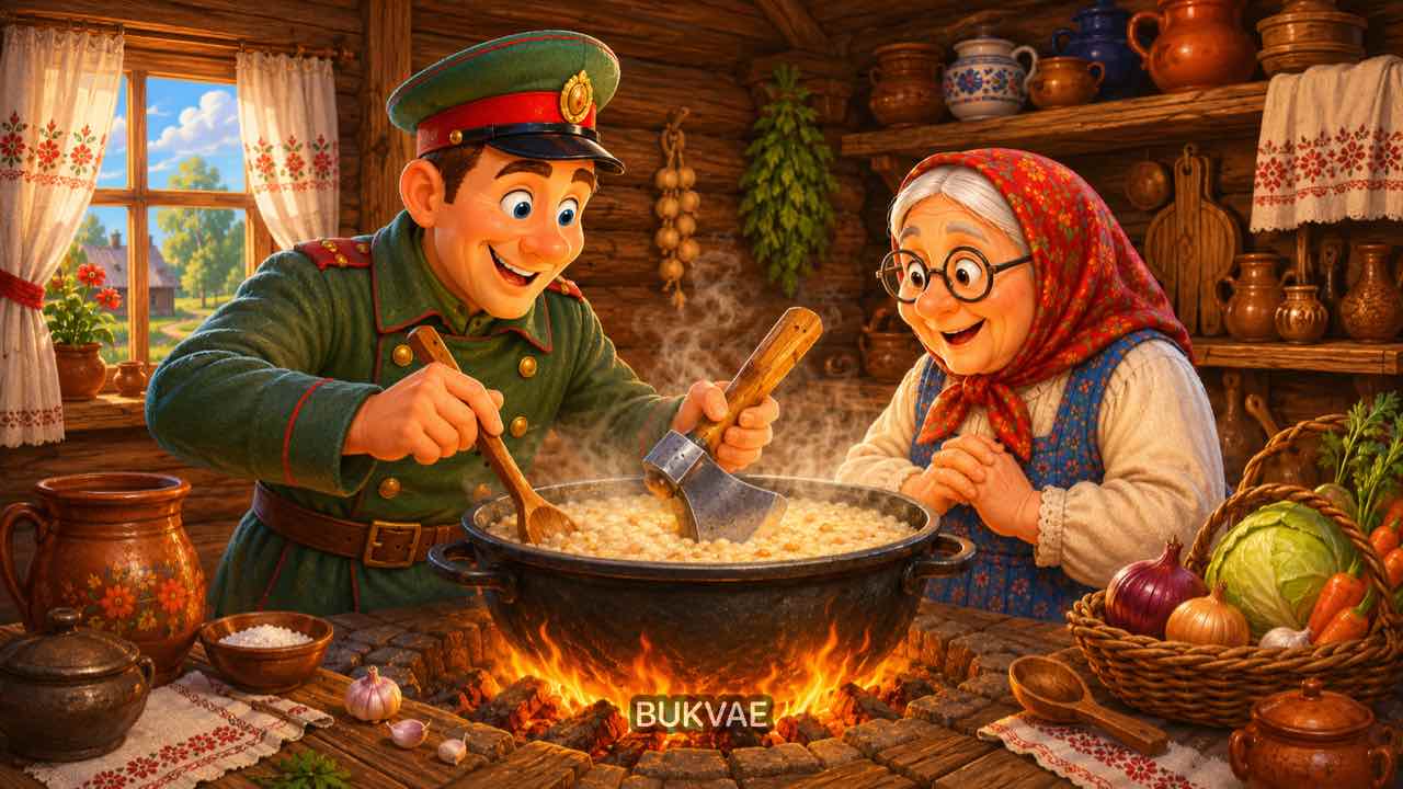 Сказка Каша из топора — БУКВАЕ